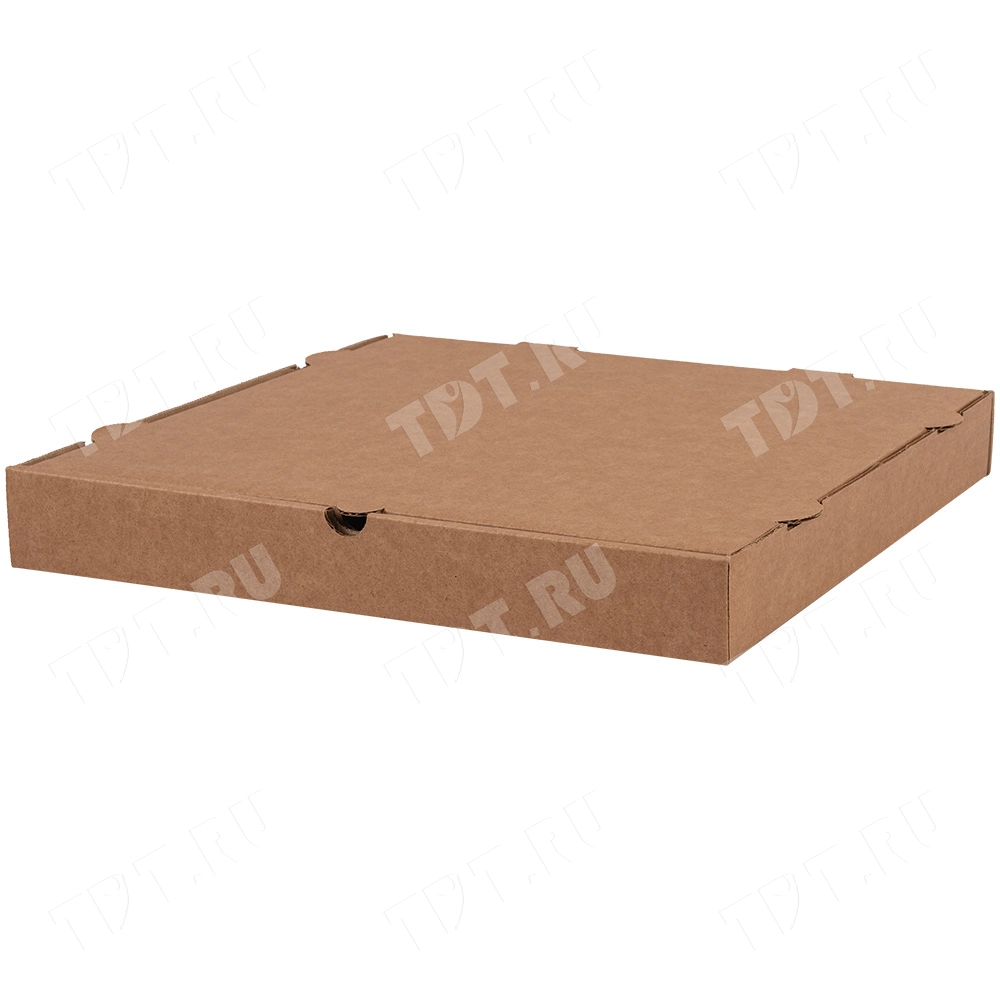 Коробка для пиццы, бурая, 330*330*40 мм
