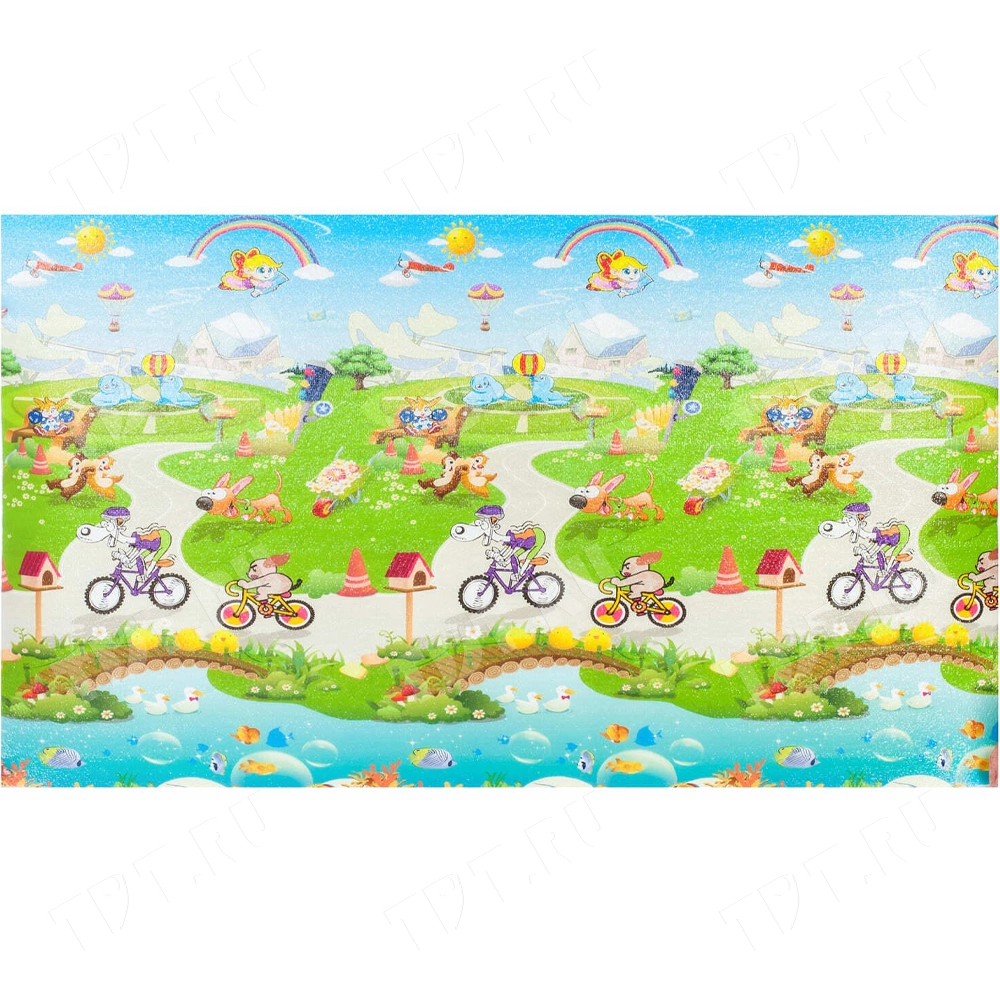 Коврик из вспененного полиэтилена «Животные» (10мм), 1.2*2 м