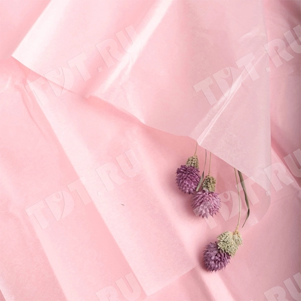 Бумага тишью упаковочная, светло-розовая, 50*66 см, 20 г/м², 10 листов