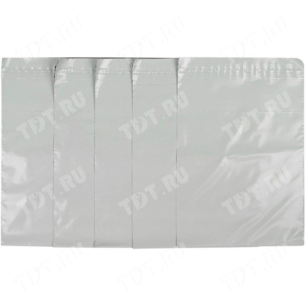 Курьер-пакет белый без печати, без кармана, 150*210+40 мм, 50 мкм, 100 шт.