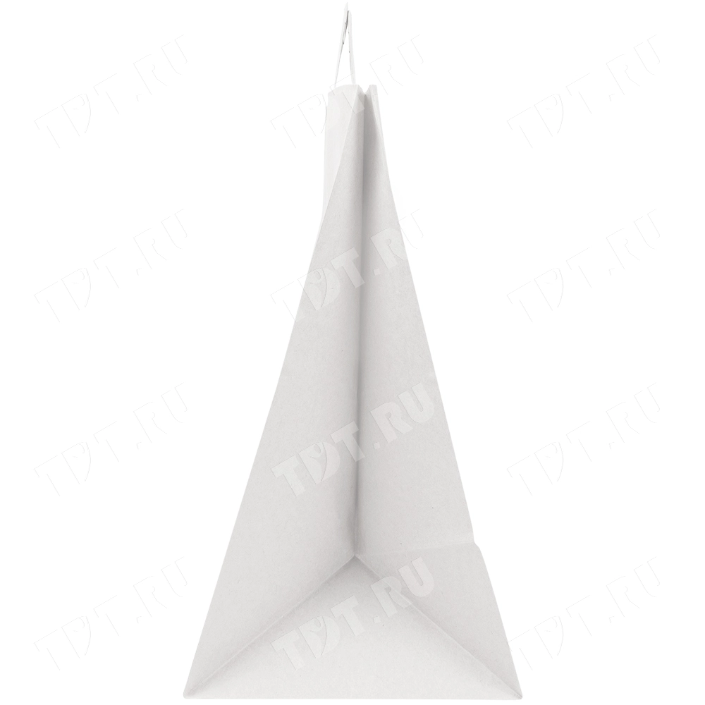 Белый пакет с плоской ручкой, 80 г/м², 24*14*28 см