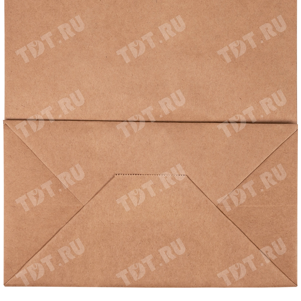 Бурый пакет с плоской ручкой, 70 г/м², 28*15*32 см