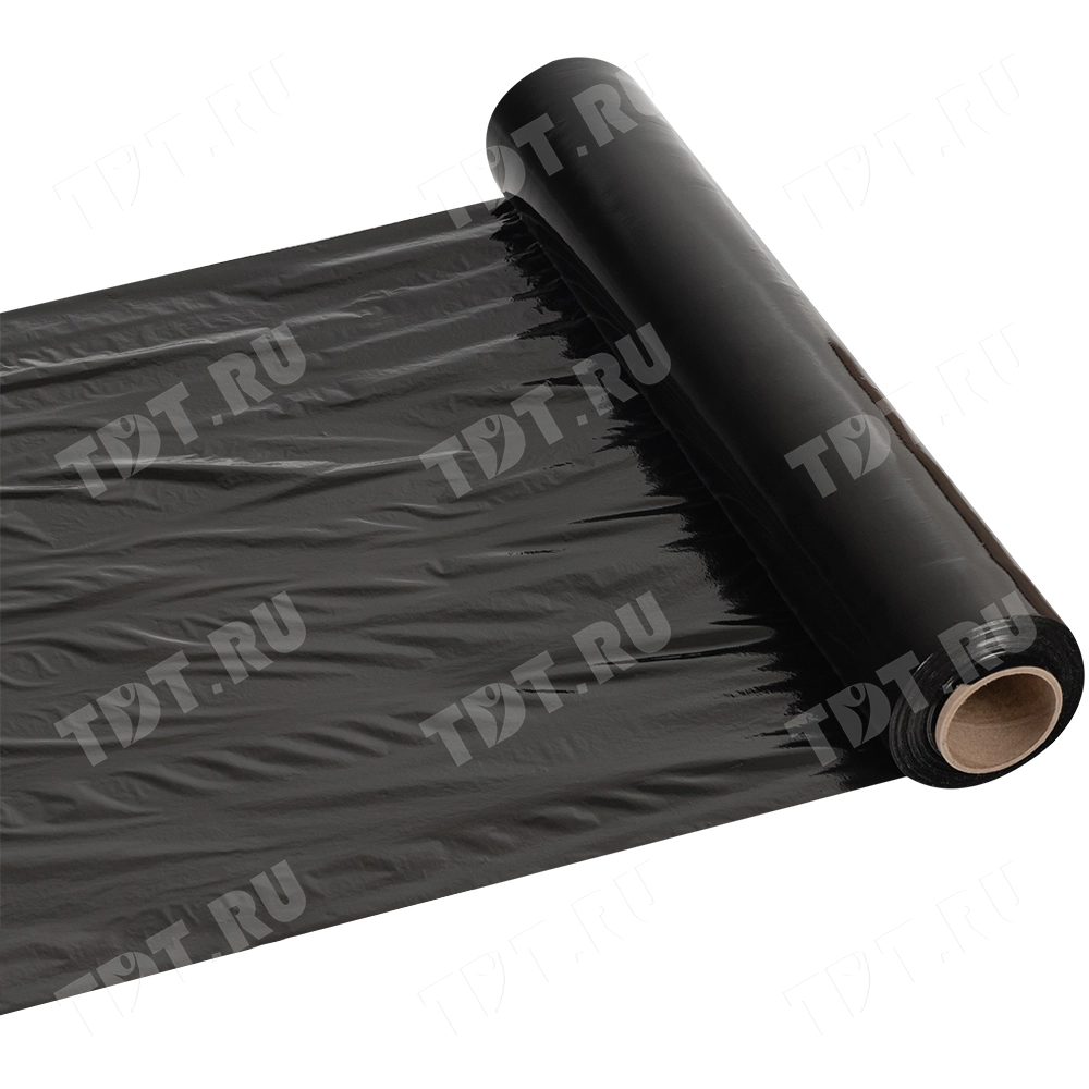 Стрейч пленка черная в рулоне, 500 мм, 20 мкм, 2.2 кг, 1 сорт
