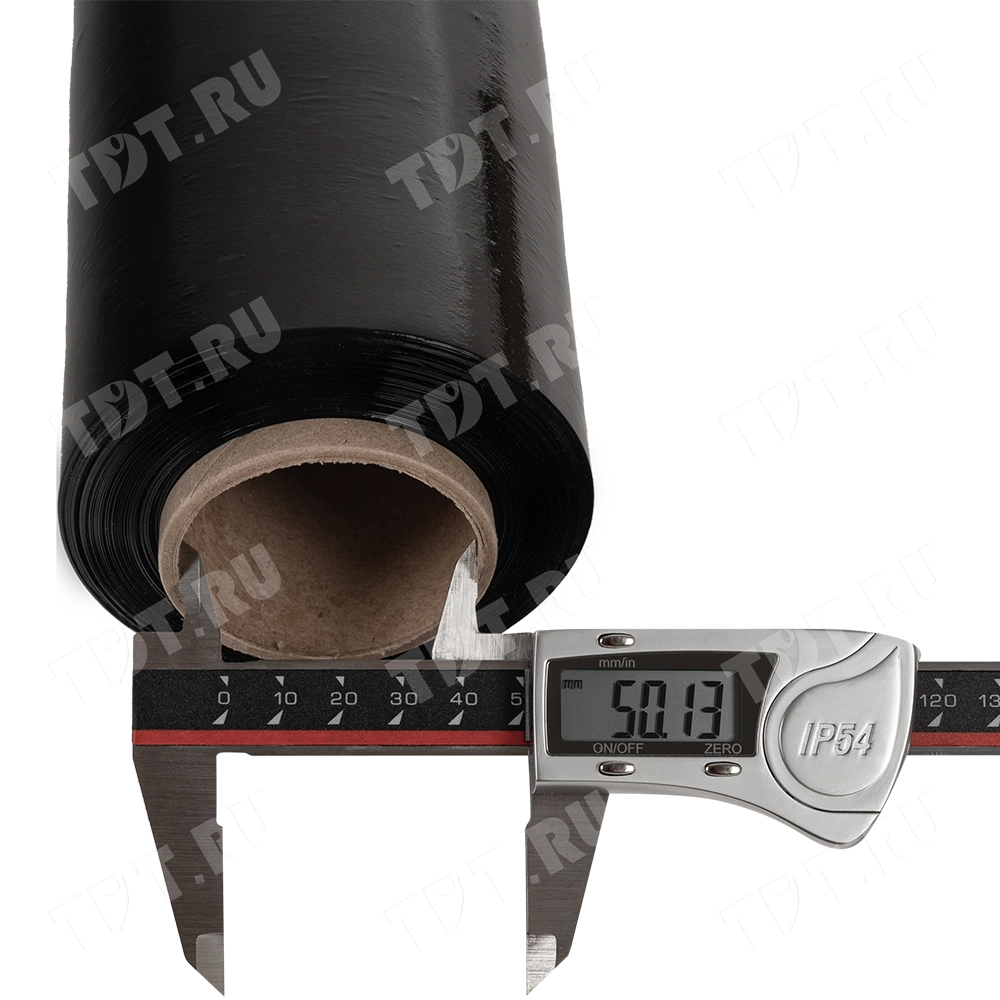 Стрейч пленка черная в рулоне, 500 мм, 20 мкм, 2.2 кг, 1 сорт