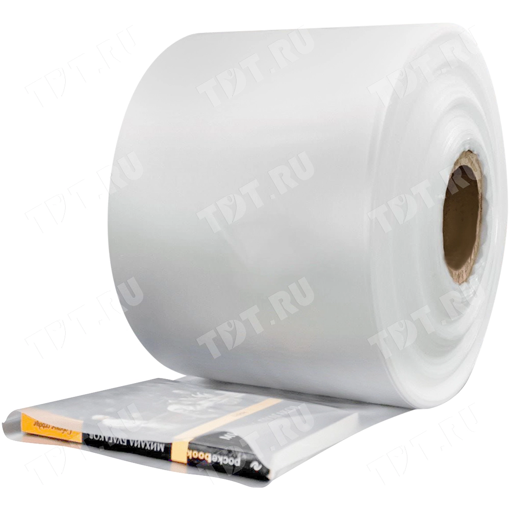 Рукав ПВД прозрачный, 40 см, 80 мкм, 168 м, 10 кг