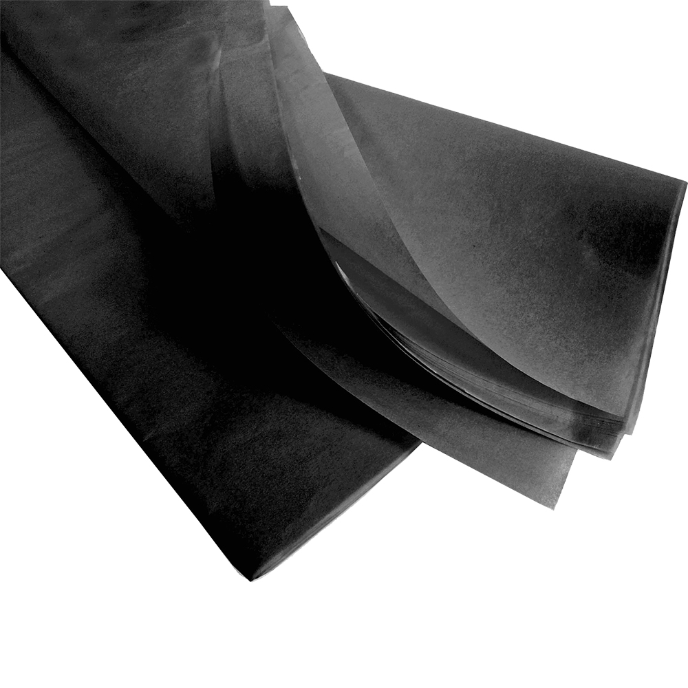 Бумага тишью упаковочная, черная, 50*66 см, 20 г/м², 10 листов Бумага тишью упаковочная, черная, 50*66 см, 20 г/м², 10 листов