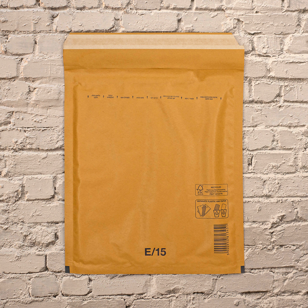 Бурый крафт пакет с прослойкой, 24*27 см, E-15-G (E/2) Бурый крафт пакет с прослойкой, 24*27 см, E-15-G (E/2)