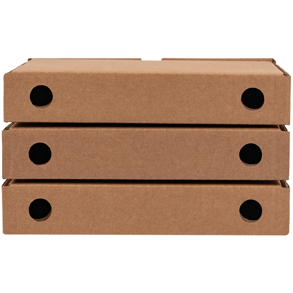 Коробка для пиццы, бурая, 210*210*35 мм Коробка для пиццы, бурая, 210*210*35 мм