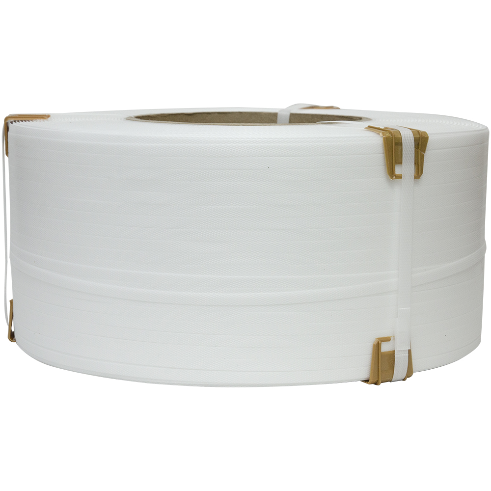 Стреппинг лента полипропиленовая (ПП), 9мм*0.5мм*4000м, белая Стреппинг лента полипропиленовая (ПП), 9мм*0.5мм*4000м, белая