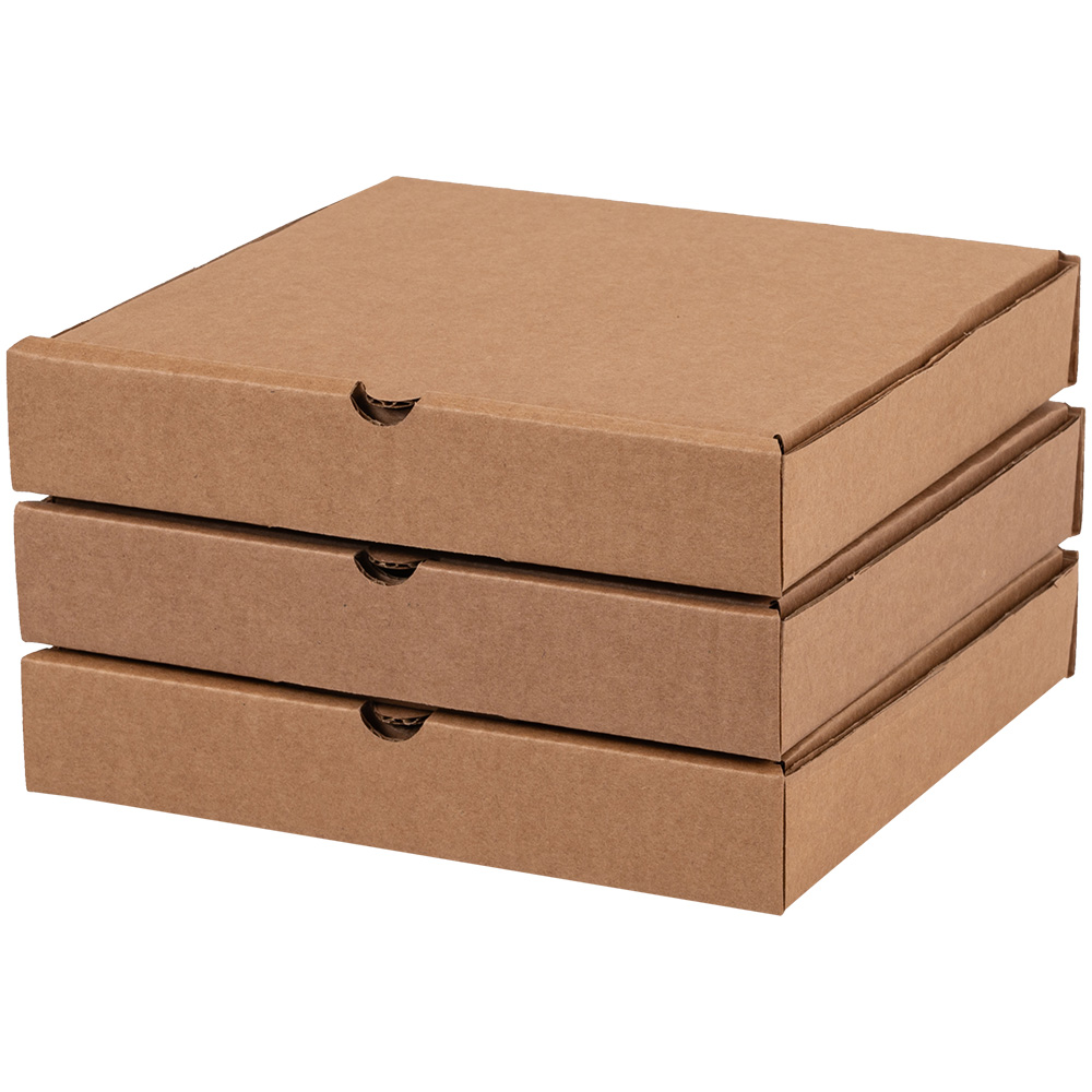 Коробка для пиццы, бурая, 210*210*35 мм Коробка для пиццы, бурая, 210*210*35 мм