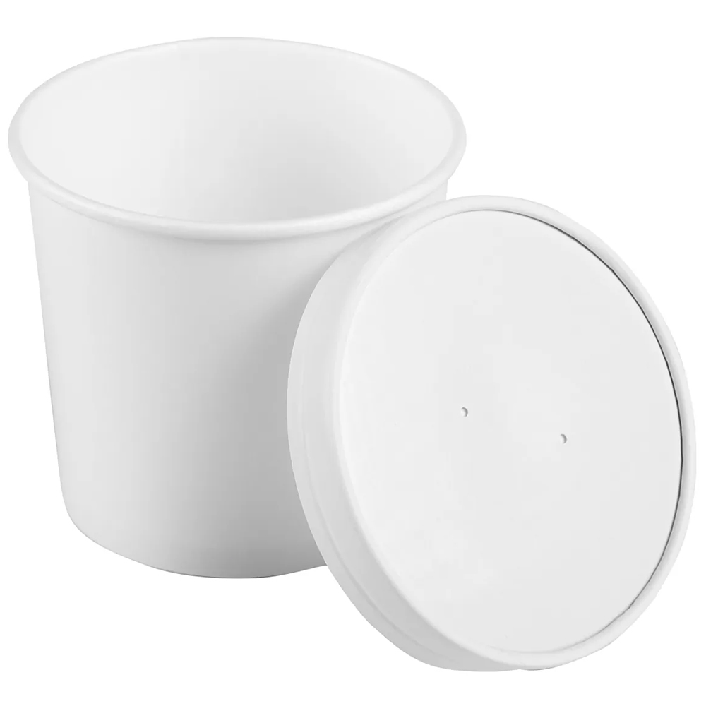 Супница с бумажной крышкой, белая, 760 мл, 25 шт. Супница с бумажной крышкой, белая, 760 мл, 25 шт.