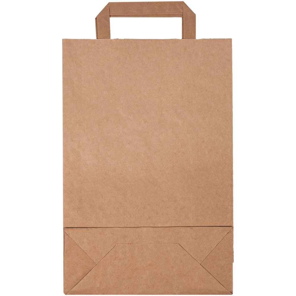 Крафт пакет с плоской ручкой, 70 г/м², 22*9*33 см Крафт пакет с плоской ручкой, 70 г/м², 22*9*33 см