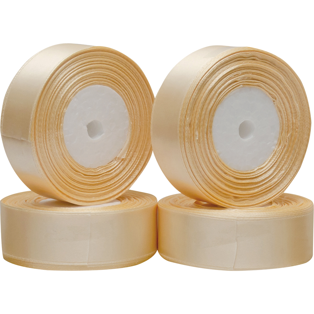 Атласная лента, шампань, 25мм*25м Атласная лента, шампань, 25мм*25м