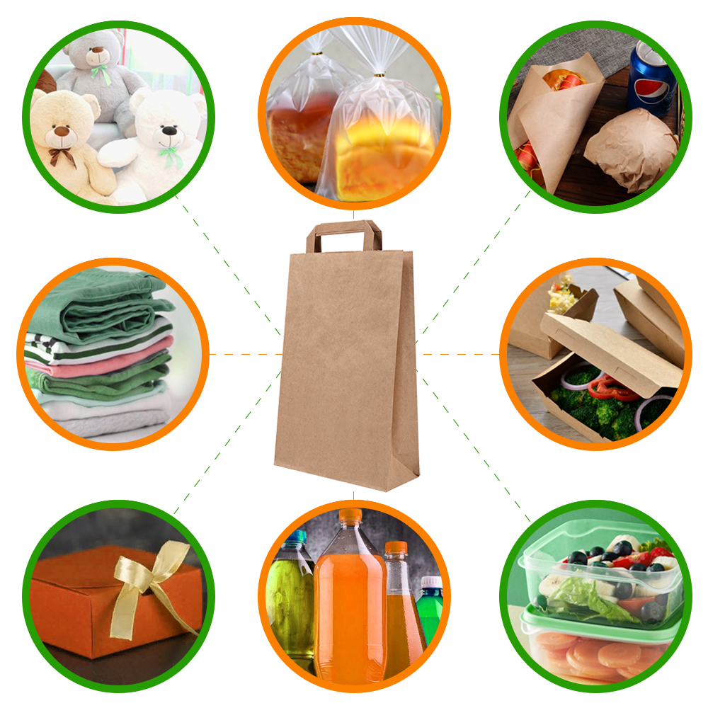 Крафт пакет с плоской ручкой, 70 г/м², 22*9*33 см Крафт пакет с плоской ручкой, 70 г/м², 22*9*33 см