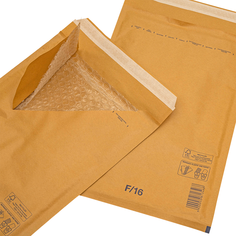 Бурый крафт пакет с прослойкой, 24*34 см, F-16-G (F/3) Бурый крафт пакет с прослойкой, 24*34 см, F-16-G (F/3)