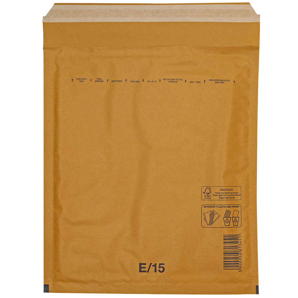 Бурый крафт пакет с прослойкой, 24*27 см, E-15-G (E/2) Бурый крафт пакет с прослойкой, 24*27 см, E-15-G (E/2)