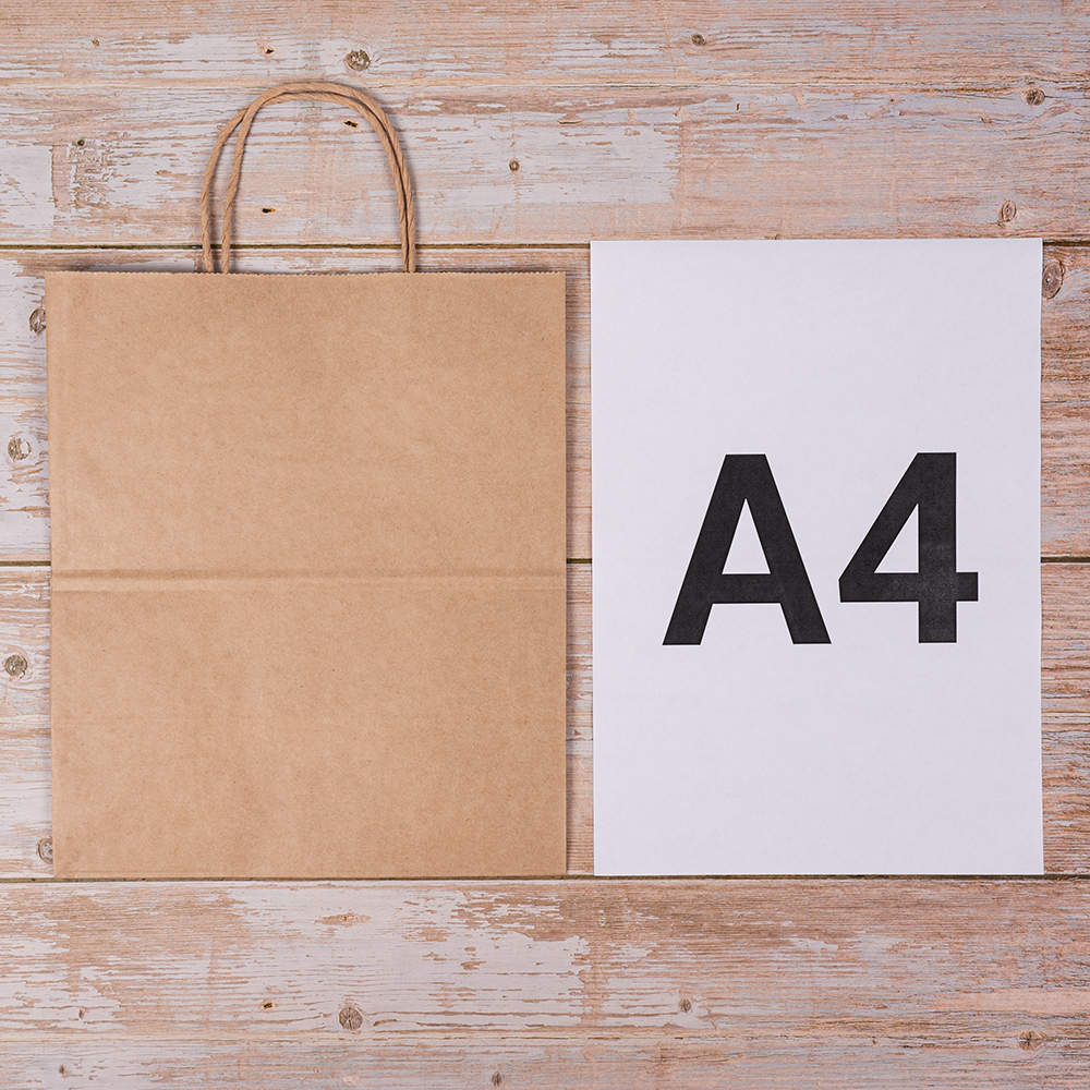 Крафт пакет с крученой ручкой, 70 г/м², 24*14*28 см Крафт пакет с крученой ручкой, 70 г/м², 24*14*28 см