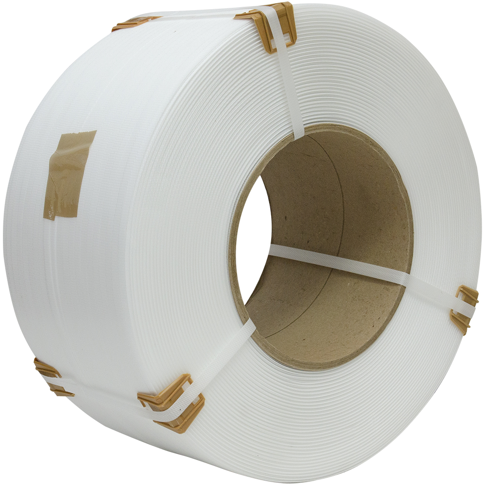 Стреппинг лента полипропиленовая (ПП), 9мм*0.5мм*4000м, белая Стреппинг лента полипропиленовая (ПП), 9мм*0.5мм*4000м, белая