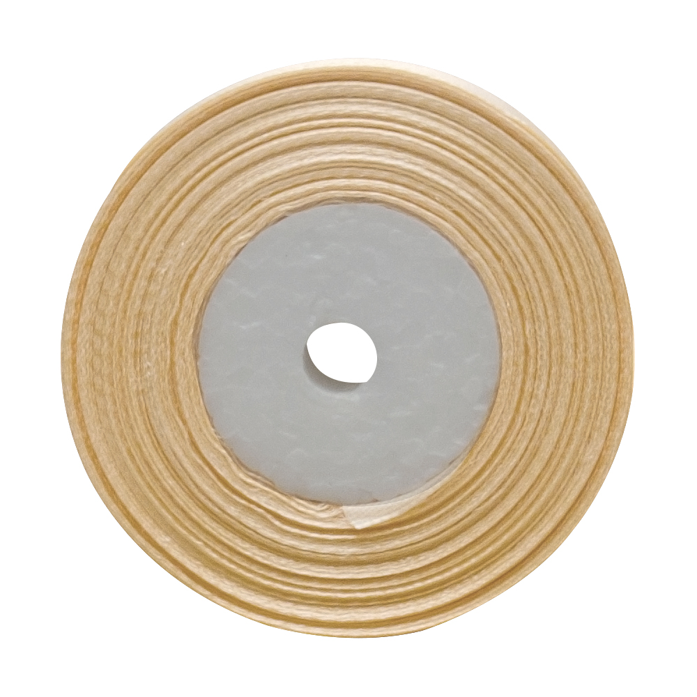 Атласная лента, шампань, 25мм*25м Атласная лента, шампань, 25мм*25м