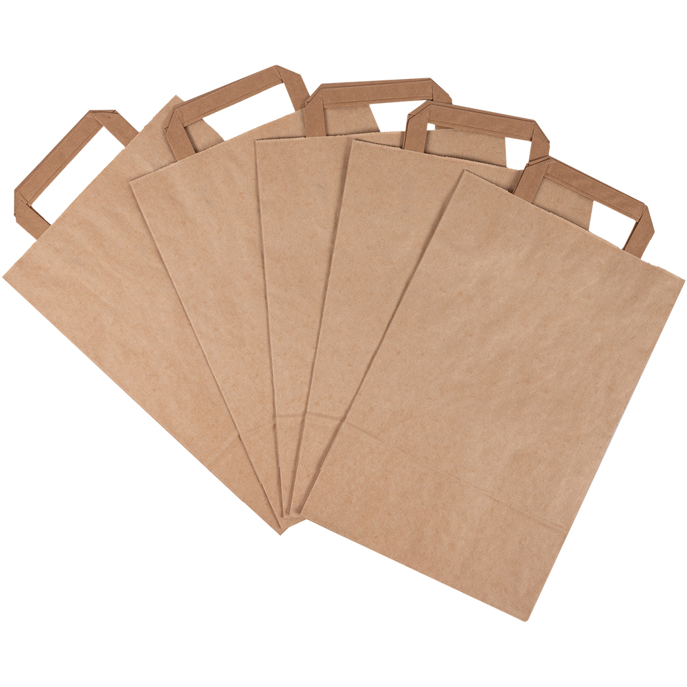 Крафт пакет с плоской ручкой, 70 г/м², 22*9*33 см Крафт пакет с плоской ручкой, 70 г/м², 22*9*33 см