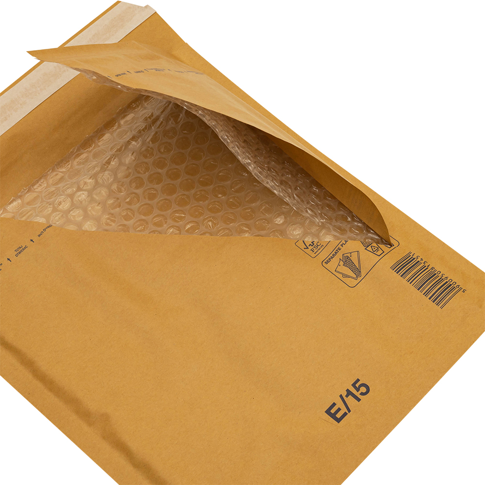Бурый крафт пакет с прослойкой, 24*27 см, E-15-G (E/2) Бурый крафт пакет с прослойкой, 24*27 см, E-15-G (E/2)