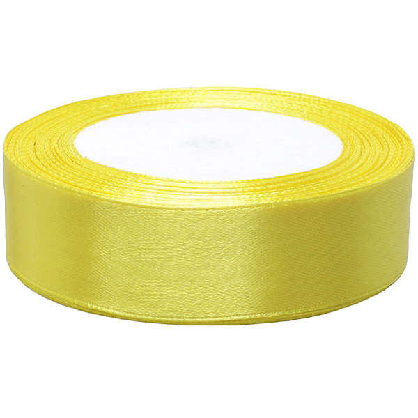 Атласная лента, лимонная, 25мм*25м Атласная лента, лимонная, 25мм*25м