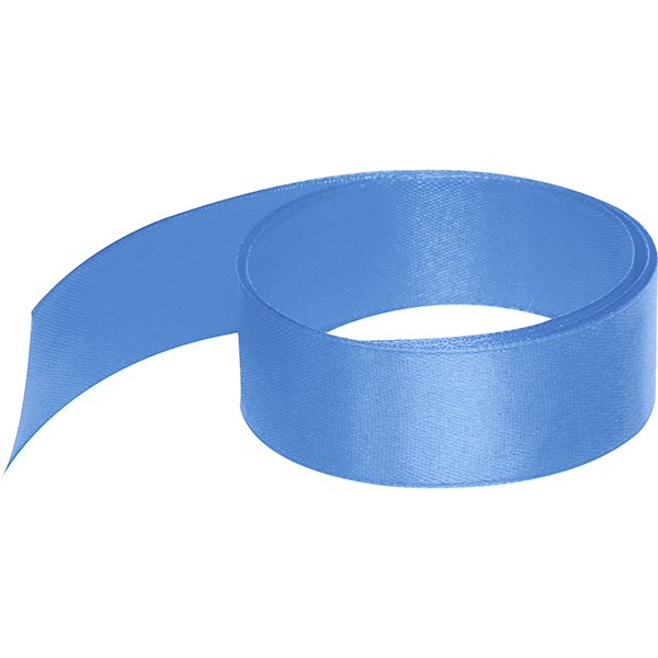 Атласная лента, голубая, 25мм*25м Атласная лента, голубая, 25мм*25м