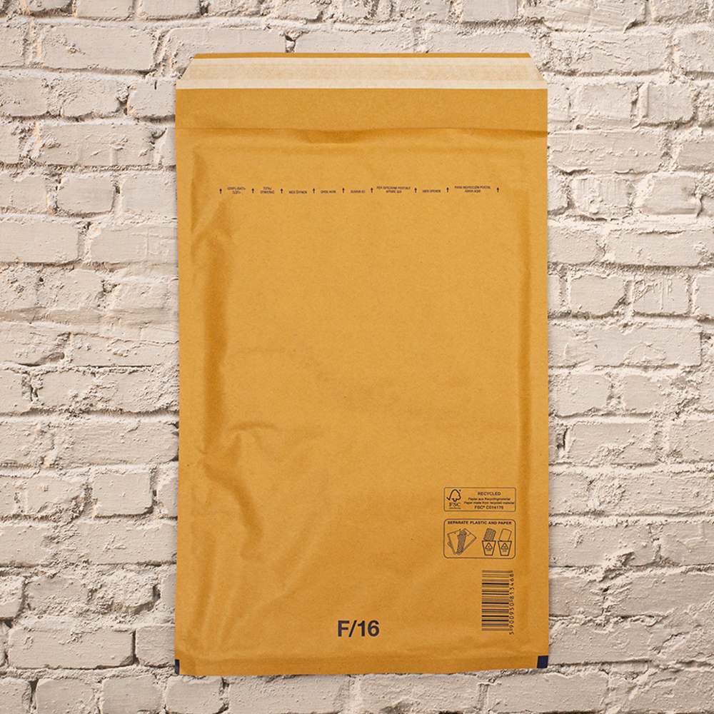 Бурый крафт пакет с прослойкой, 24*34 см, F-16-G (F/3) Бурый крафт пакет с прослойкой, 24*34 см, F-16-G (F/3)