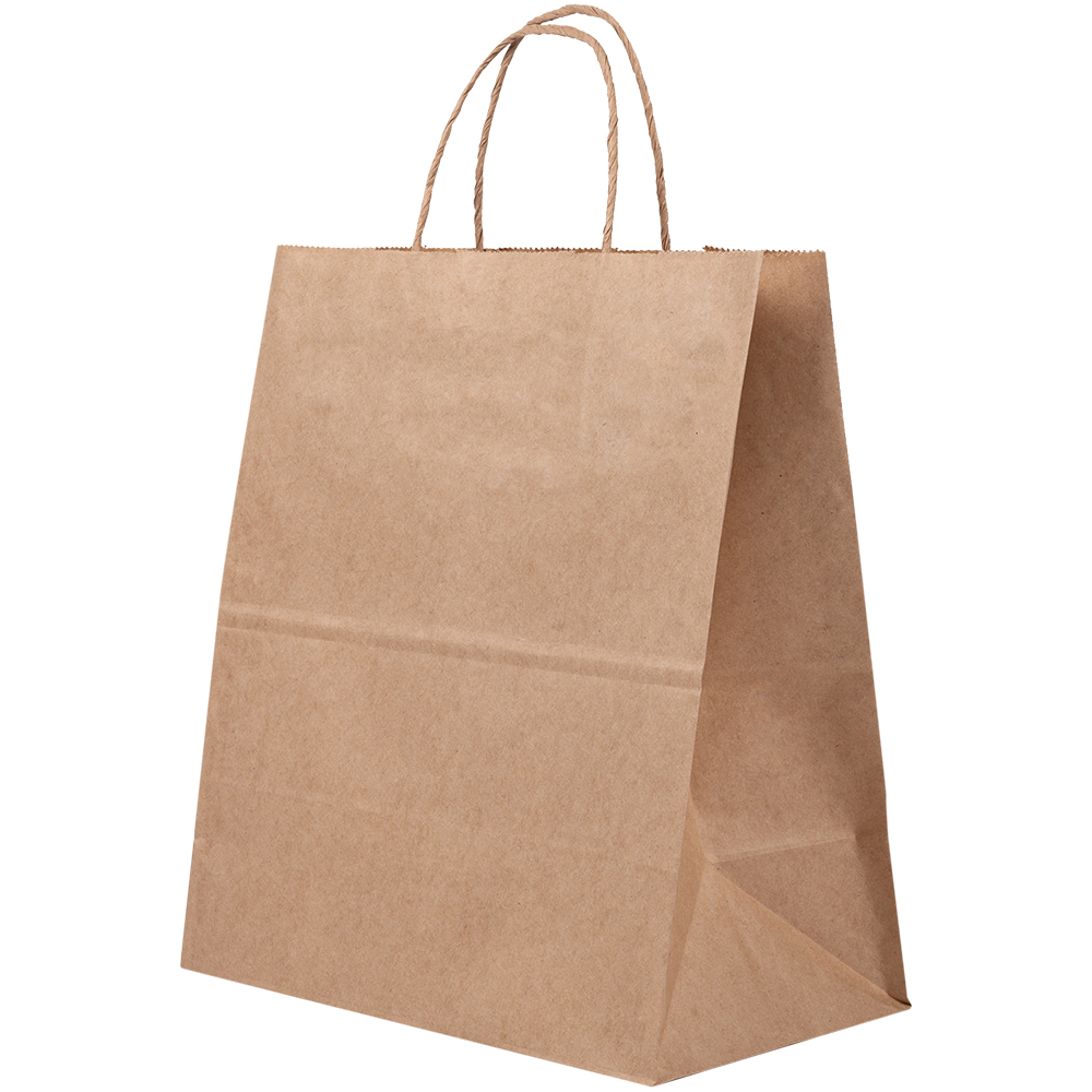 Крафт пакет с крученой ручкой, 70 г/м², 24*14*28 см Крафт пакет с крученой ручкой, 70 г/м², 24*14*28 см