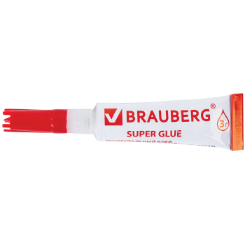 Моментальный клей (суперклей) Brauberg ПРОЧНЫЙ, 3 г, отрывная мультикарта Моментальный клей (суперклей) Brauberg ПРОЧНЫЙ, 3 г, отрывная мультикарта