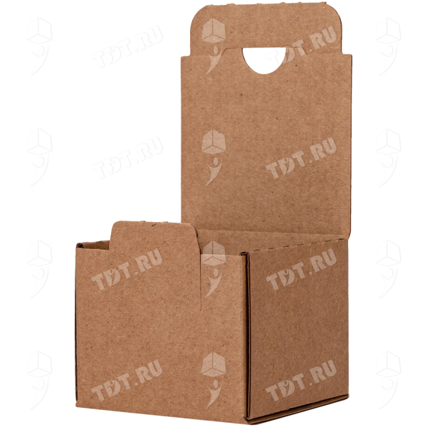 Самосборный картонный короб №235, с язычком, 70*70*60 мм, Т-23 Е