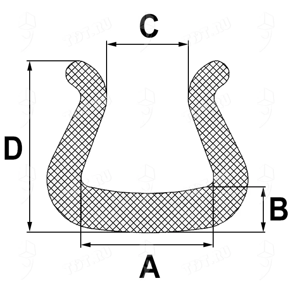 Защитный профиль U Tulip 35-45, 2000 мм