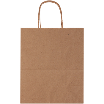 Крафт пакет с крученой ручкой, 70 г/м², 22*12*25 см