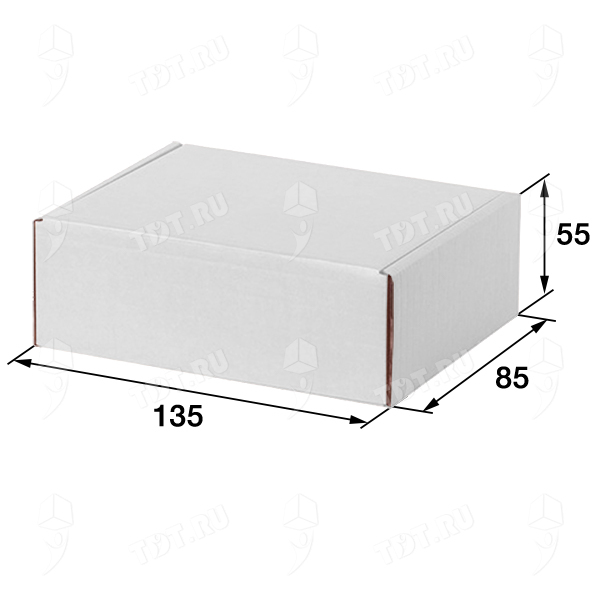 Коробка №204/1 (премиум), беленая, 135*85*55 мм