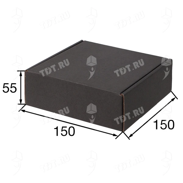 Короб КС-521 МГФ, чёрный, 150*150*55 мм