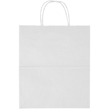 Белый пакет с крученой ручкой, 80 г/м², 24*14*28 см