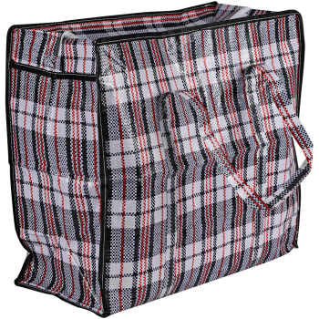 Сумка однослойная хозяйственная, 36 л, 45*20*40 см, чёрно-красная