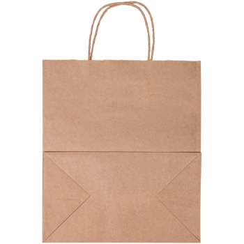 Крафт пакет с крученой ручкой, 70 г/м², 24*14*28 см