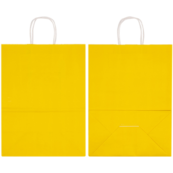 Крафт пакет с крученой ручкой «Жёлтый», 80 г/м², 25*11*32 см Крафт пакет с крученой ручкой «Жёлтый», 80 г/м², 25*11*32 см