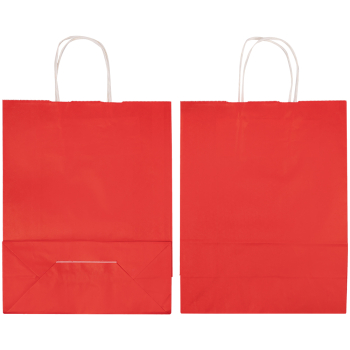 Крафт пакет с крученой ручкой «Красный», 80 г/м², 25*11*32 см Крафт пакет с крученой ручкой «Красный», 80 г/м², 25*11*32 см