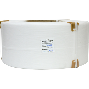 Стреппинг лента полипропиленовая (ПП), 9мм*0.5мм*4000м, белая