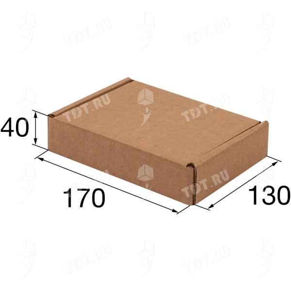 Короб №64/1, бурый, 170*130*40 мм