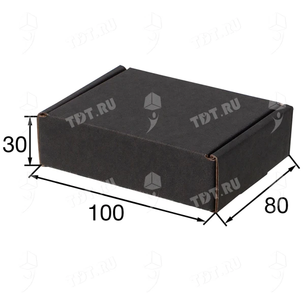 Короб КС-504 МГФ, чёрный, 100*80*30 мм
