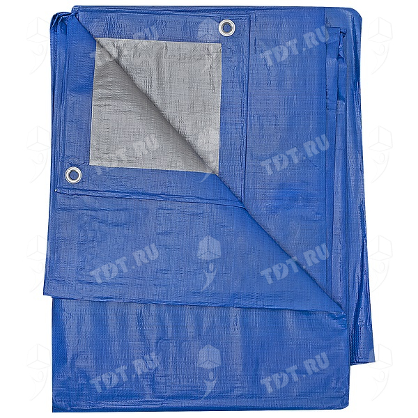 Защитный тент «Тарпаулин®» с люверсами синий, 3*4 м, 180 г/м²