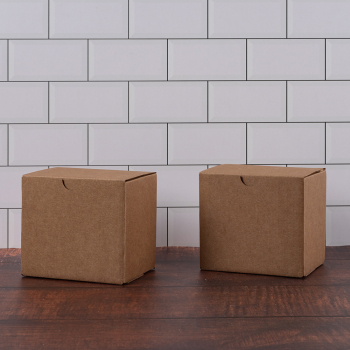 Самосборный короб №241, бурый, складное дно, 125*90*110 мм, Т-22 Е