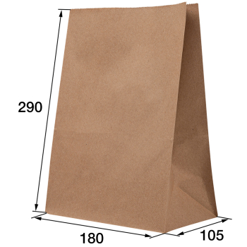 Крафт пакет без ручек, 70 г/м², 18*10.5*29 см