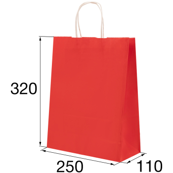 Крафт пакет с крученой ручкой «Красный», 80 г/м², 25*11*32 см Крафт пакет с крученой ручкой «Красный», 80 г/м², 25*11*32 см