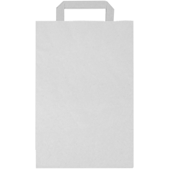Белый пакет с плоской ручкой, 70 г/м², 22*9*33 см