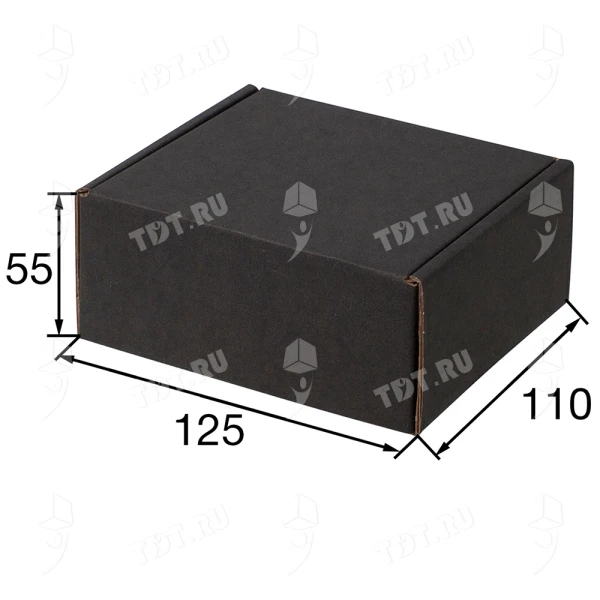 Короб КС-507 МГФ, чёрный, 125*110*55 мм
