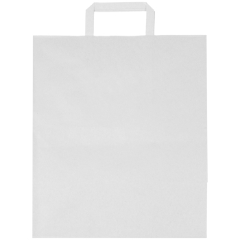 Белый пакет с плоской ручкой, 70 г/м², 32*20*37 см